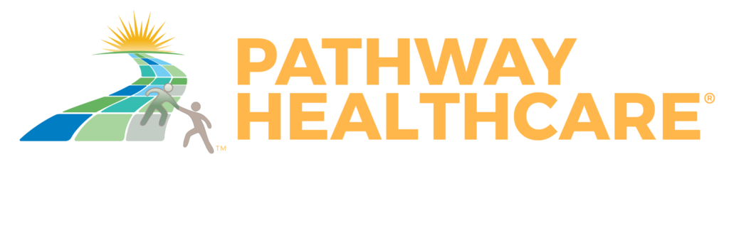 White version of the Pathway Healthcare logo.
